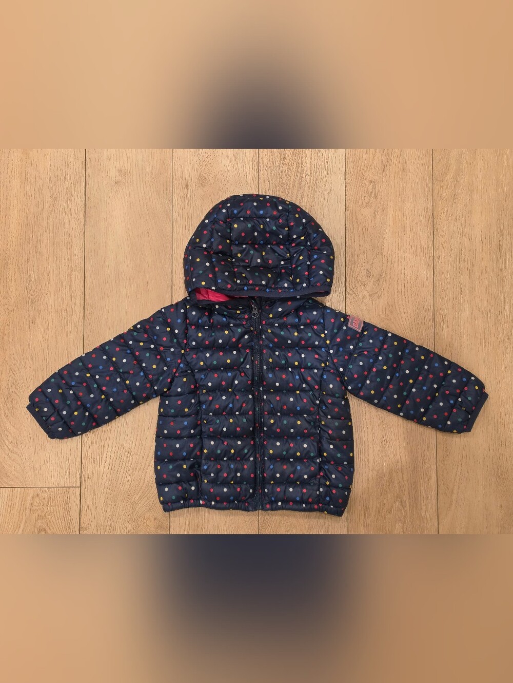 Gap ColdControl Lite, Toddler Quilted Navy Polka Dot Puffer Jacket